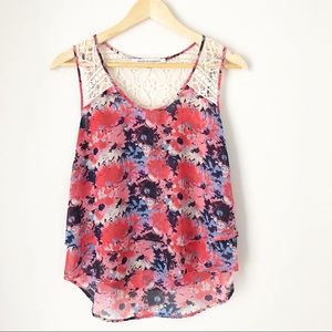Collective Concepts Pink & Purple Floral Top Small